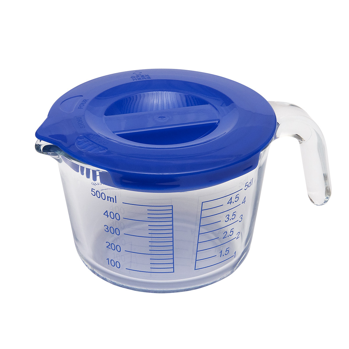 BrandNewCake Maatbeker Glas met Deksel 500ml