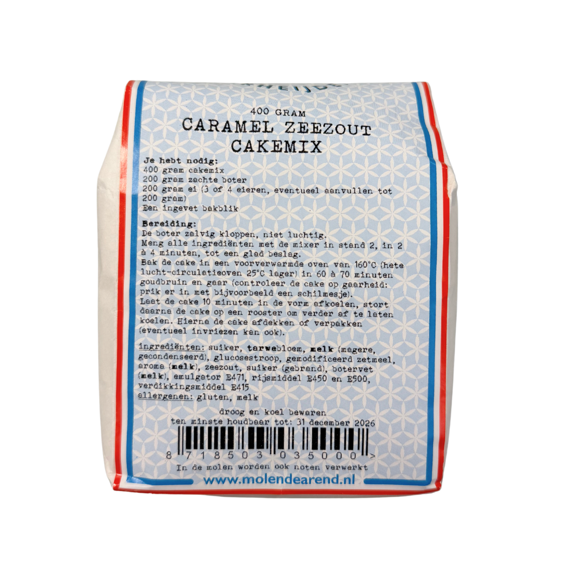 Caramel Zeezout Cakemix 400 gram