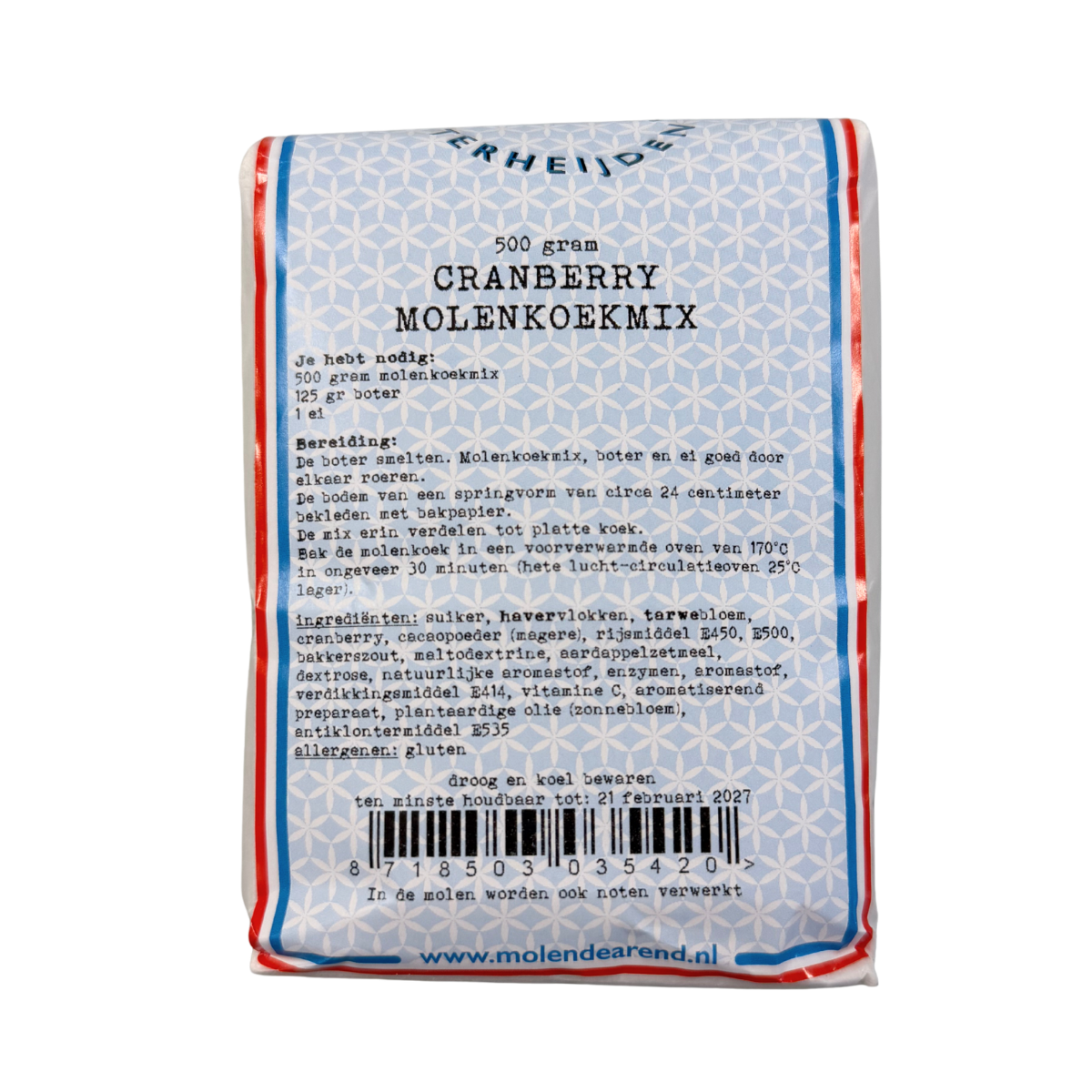 Cranberry molenkoekmix