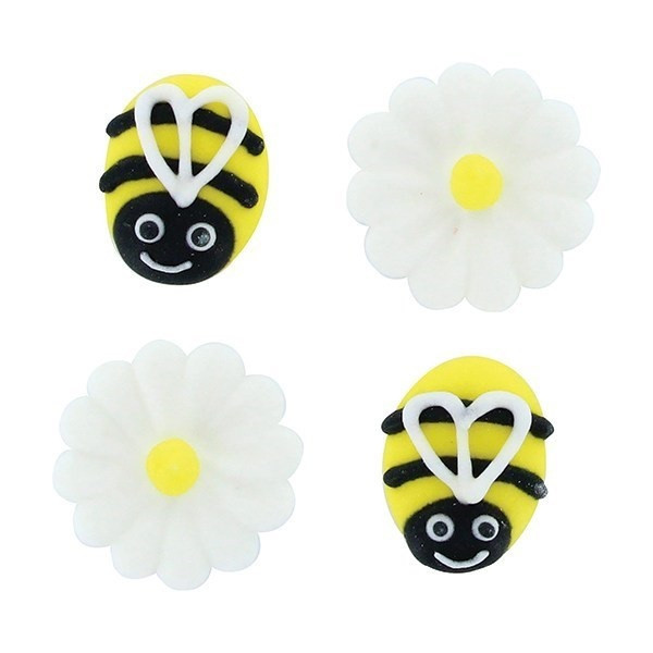 Culpitt Suikerdecoratie Bijen & Madeliefjes 25mm 12st.