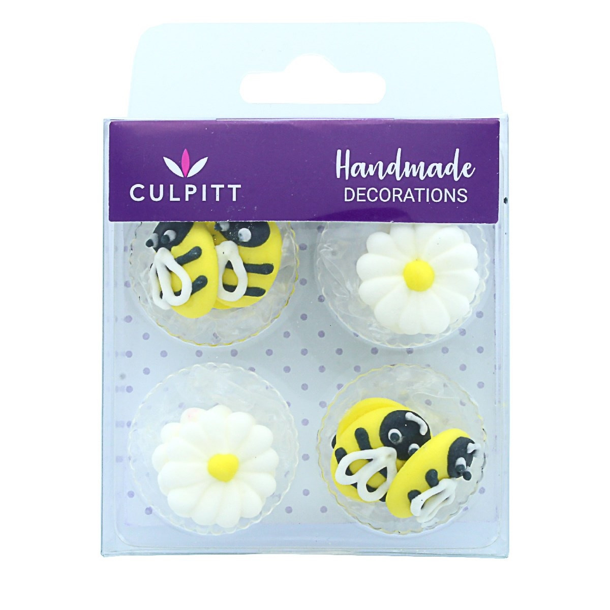 Culpitt Suikerdecoratie Bijen & Madeliefjes 25mm 12st. - Afbeelding 2