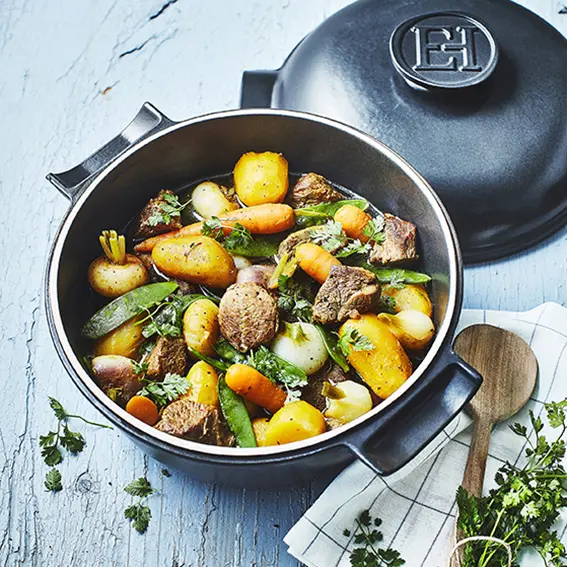 Emile Henry Kookpan rond Delight - 4.0Ltr - Slate - Afbeelding 4