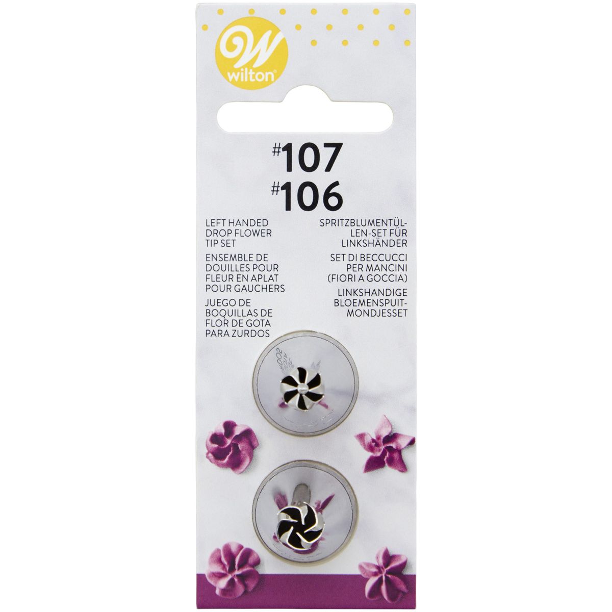 Wilton Spuitmondje Left Handed #106L, #107L set/2