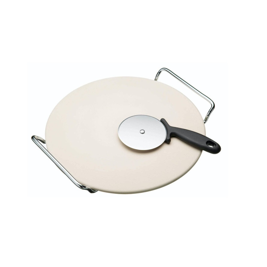 KitchenCraft Pizzasteen + pizzasnijder - Afbeelding 2