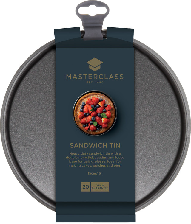 MasterClass Ronde Taartvorm Sandwich Antiaanbak met Losse Bodem - 15cm - Afbeelding 1