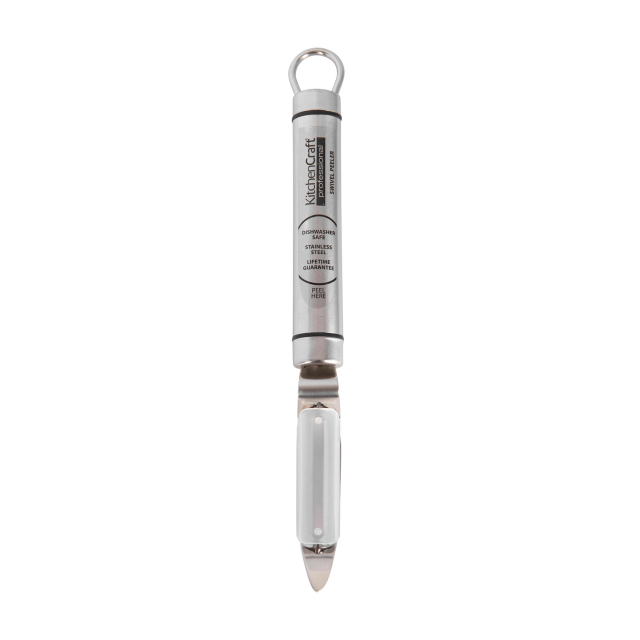 KitchenCraft Professional Dunschiller met Draaiend Mes – RVS - Afbeelding 1