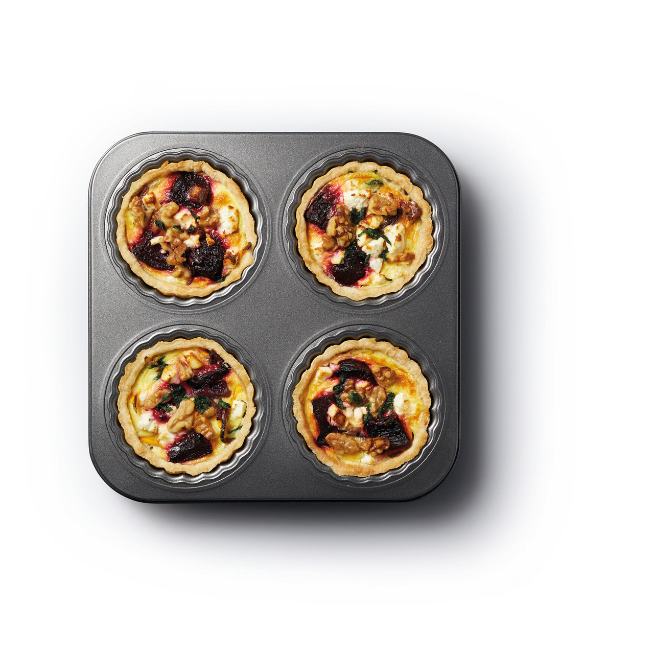 MasterClass Mini Tartelette Bakvorm Antiaanbak met Losse bodem - 4 stuks - Afbeelding 2