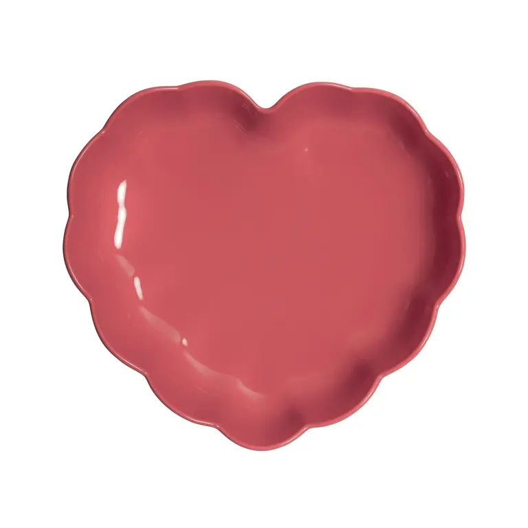Emile Henry Madeleine Taartvorm hart gegolfd - 265x245x65mm - Rose Candy - Afbeelding 2