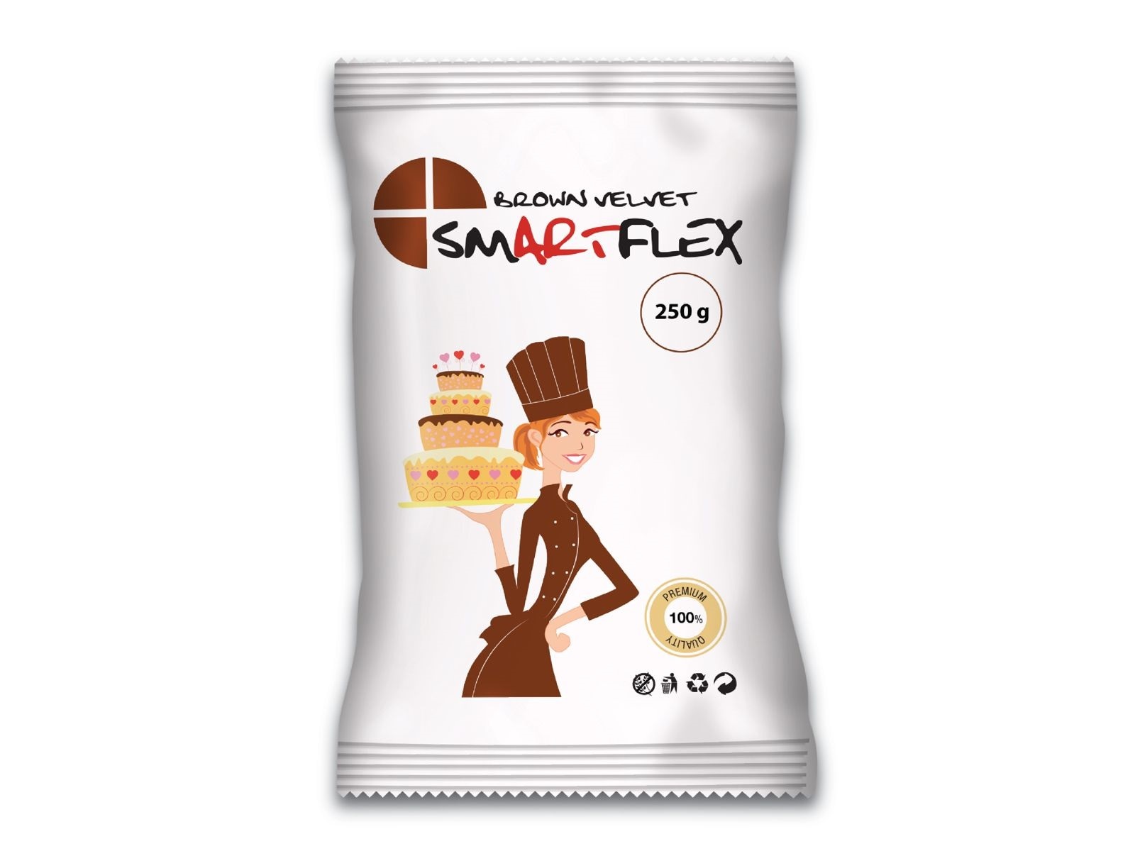 Rolfondant Bruin 250 gram SmartFlex