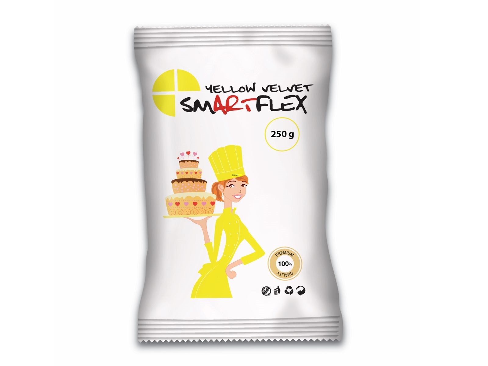 Rolfondant Geel 250 gram SmartFlex
