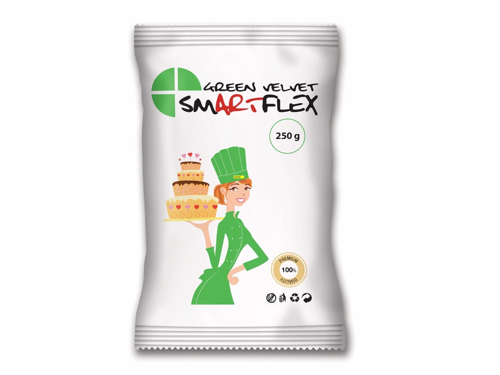 Rolfondant Groen 250 gram SmartFlex