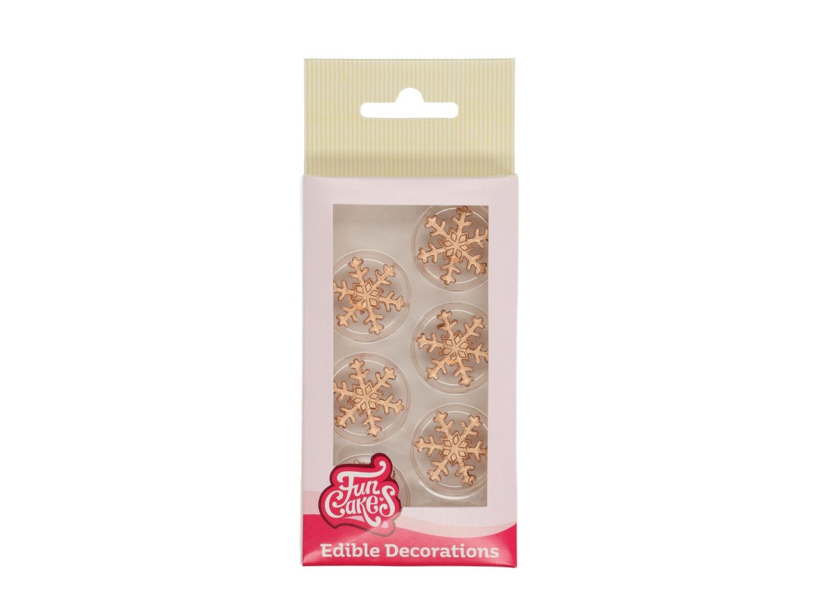 FunCakes Sugar Paste Decorations Ice Crystal Bronze Gold Set/12