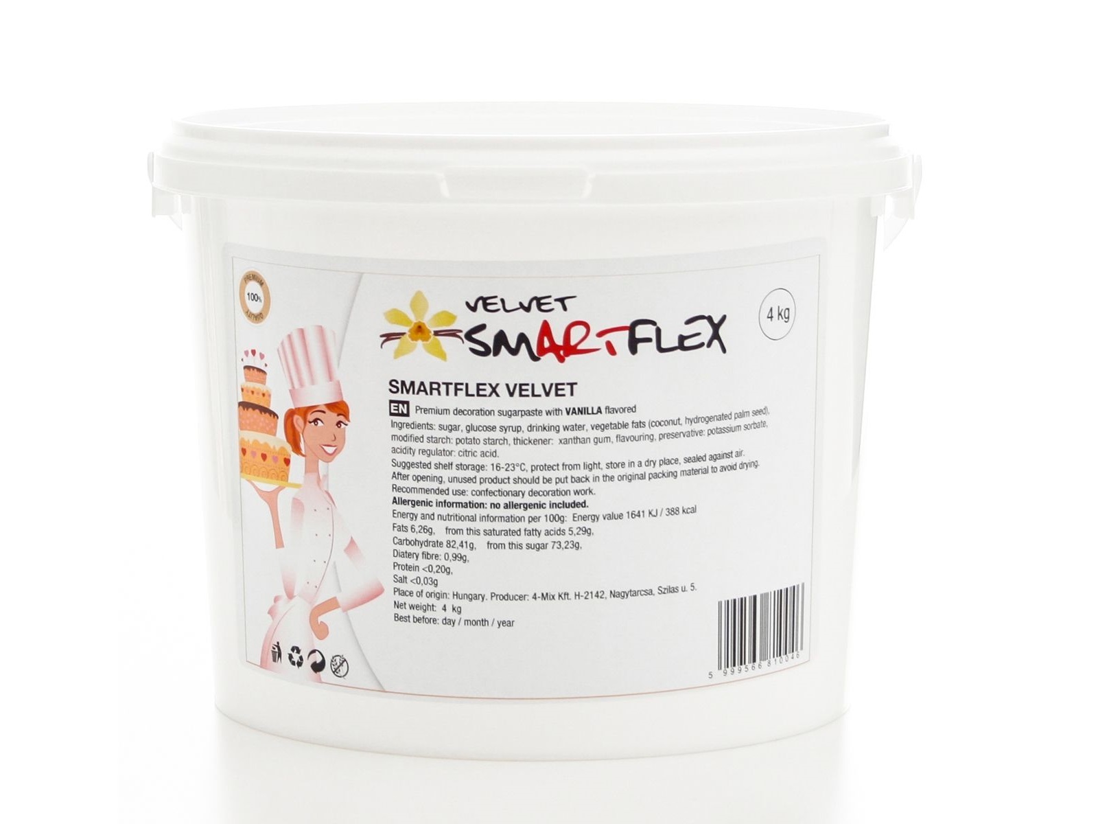 Rolfondant Wit Velvet Vanille 4 kg SmartFlex