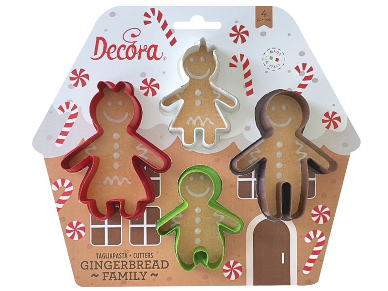 D0255245 Decora Koekjes uitstekers Gingerbread Poppetjes set/4