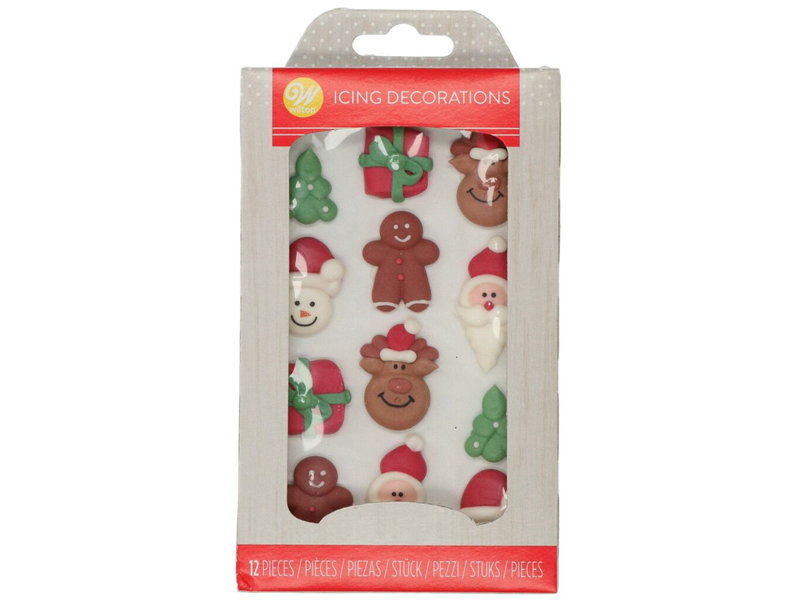 1-29-001612 Wilton Suikerdecoratie Kerst 12st.