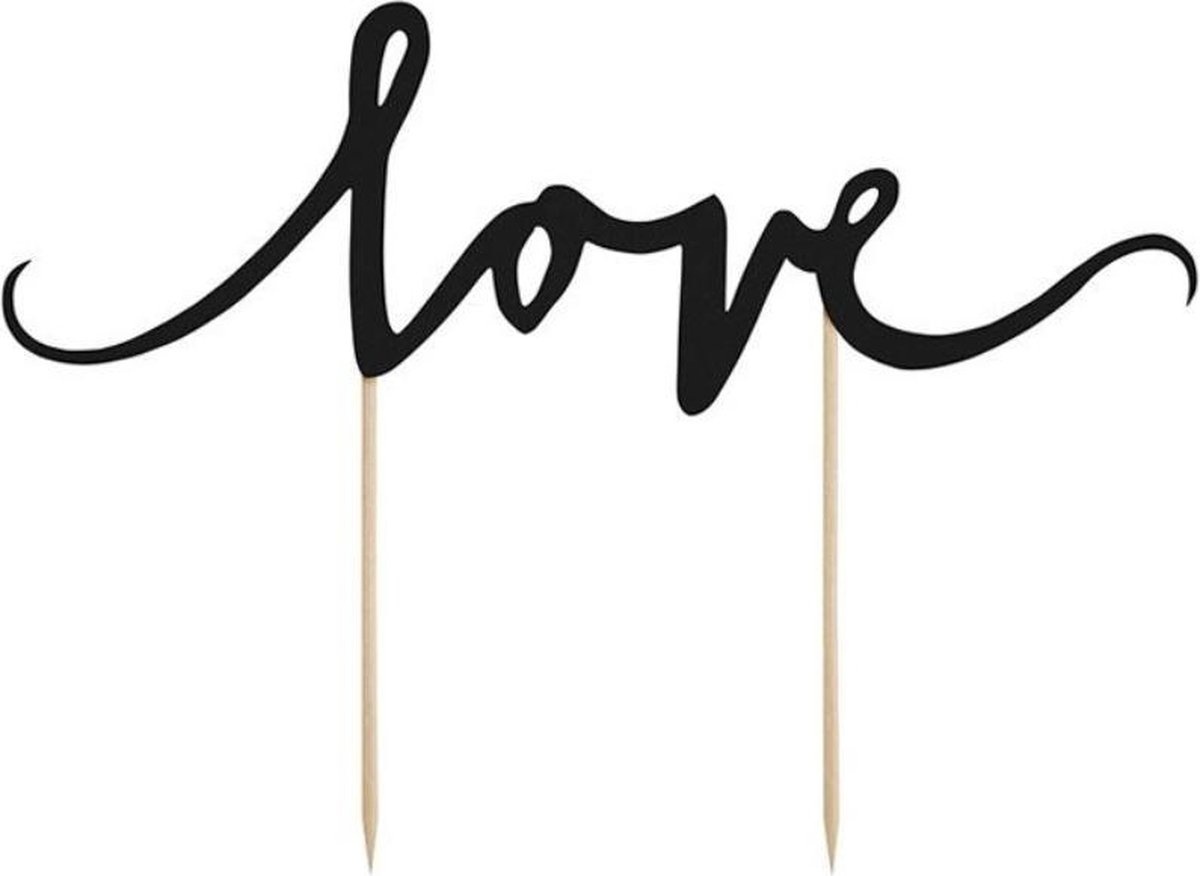 Taarttopper Love - Zwart**