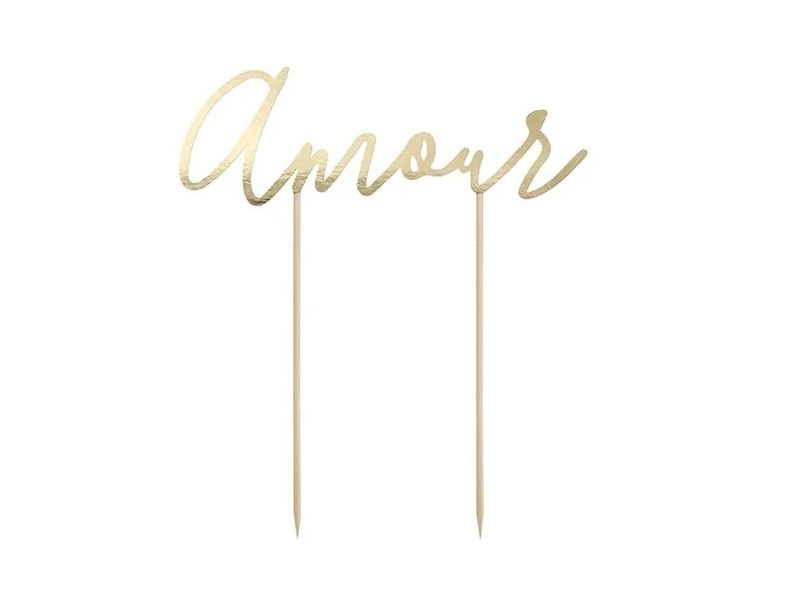 Taarttopper Amour - Goud**