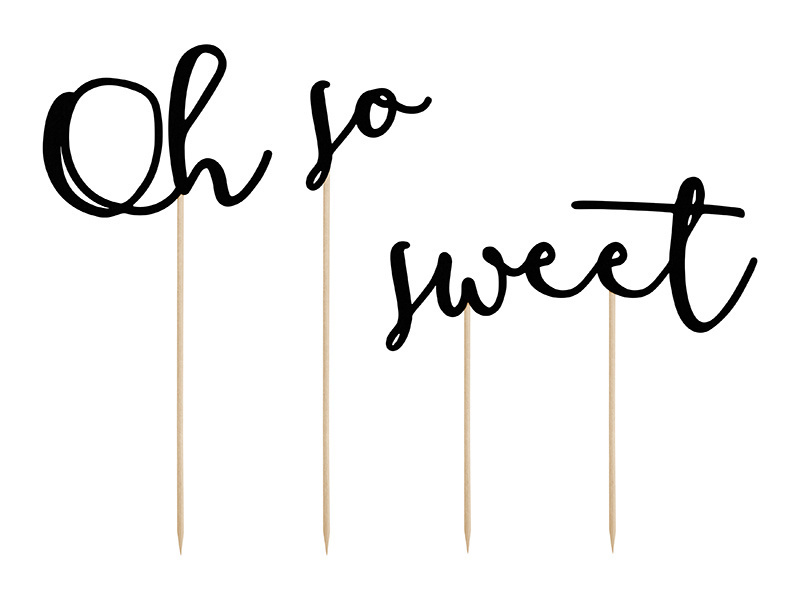 Taarttopper Oh so sweet - Zwart**