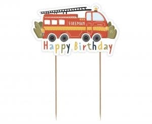 Taarttopper Happy Birthday Brandweer