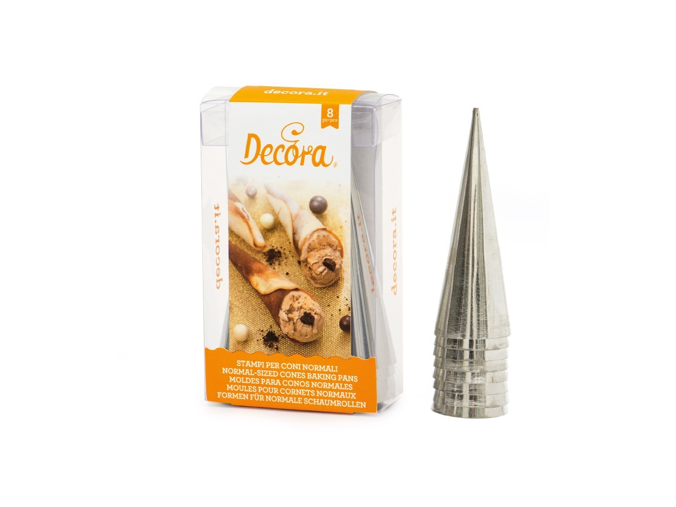 Decora Roomhoornpennen RVS ø 4 x 12 cm 8st.