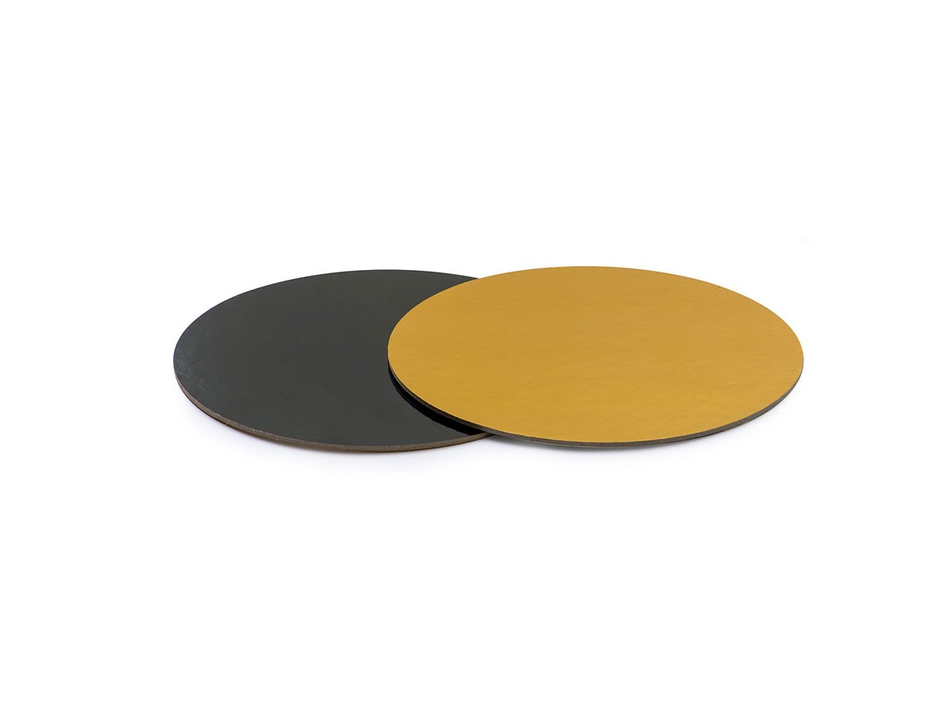 Cake Board Rond Goud/Zwart - 20 cm x 3mm