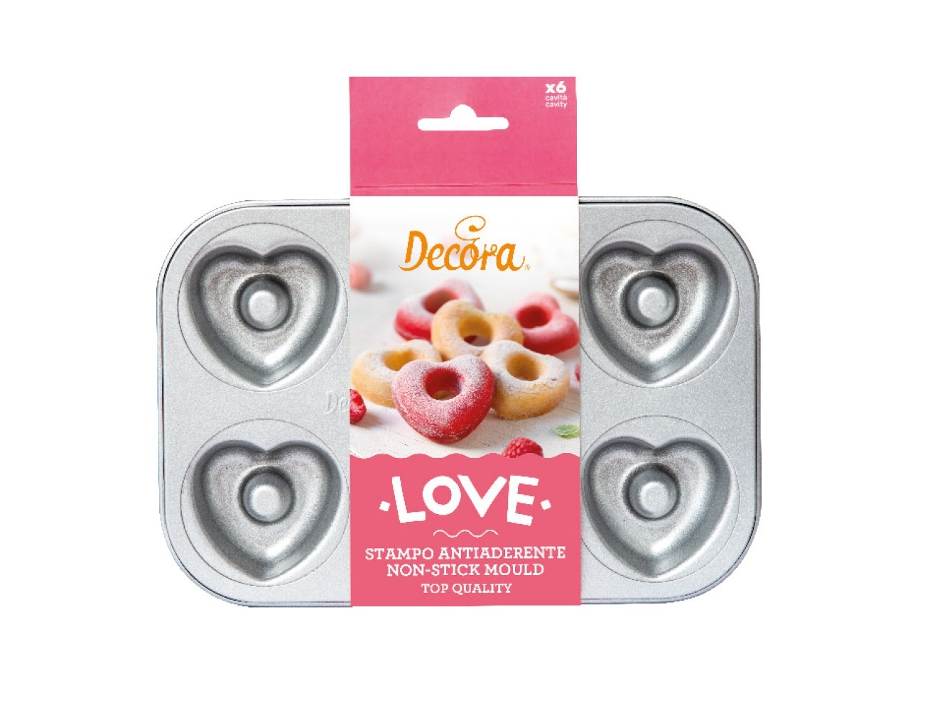 Decora Anti-kleef Bakvorm Hart-Donut 6 vormen