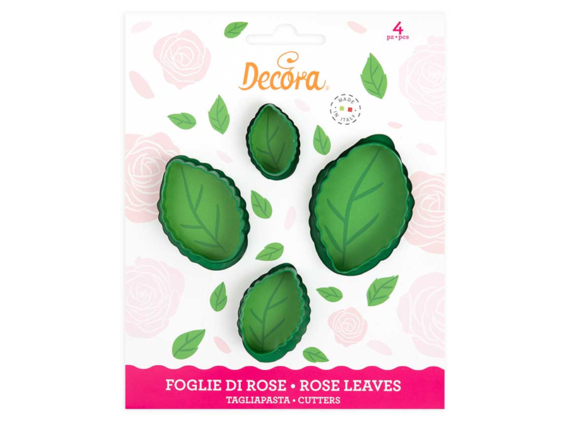 Koekjes uitstekerset Rozen bladeren - 4 delig**