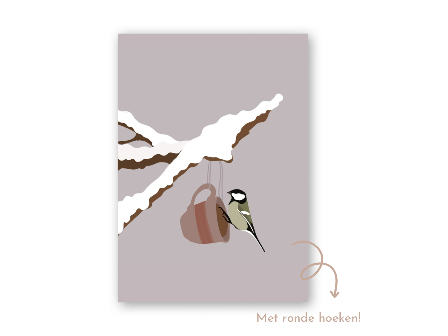 Wenskaart Winter (Pimpelmees)