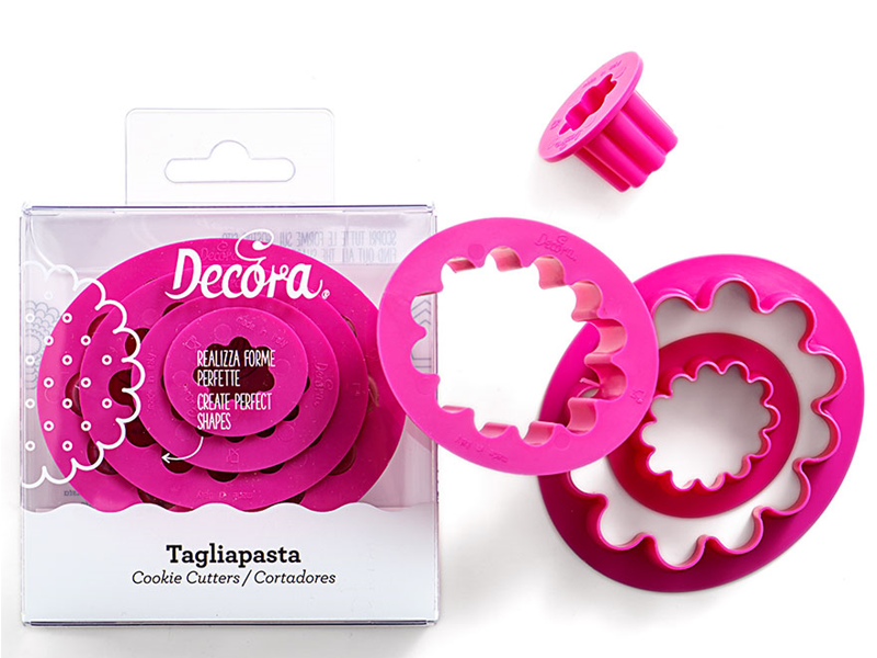 Decora Koekjes uitstekers Ovaal met ribbel**