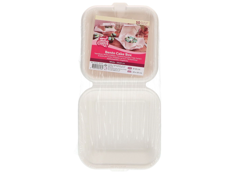 FunCakes Bento Cake Box White 15x15 cm pk/10