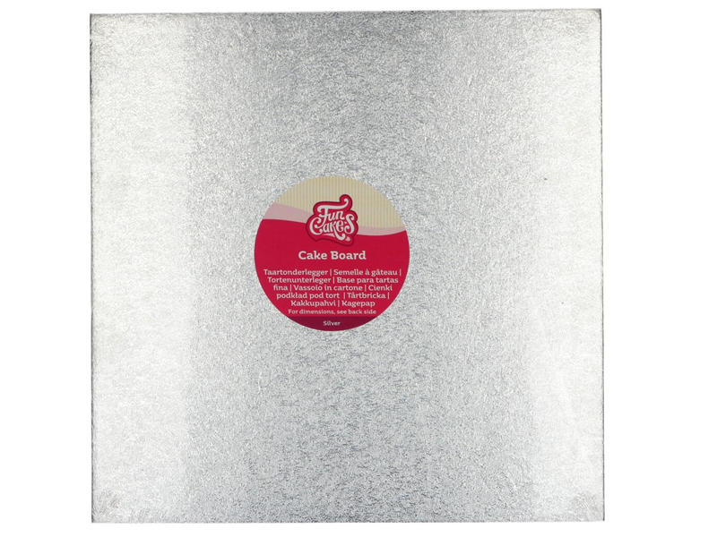 Cake Board Vierkant Zilver - 33 x 33 cm