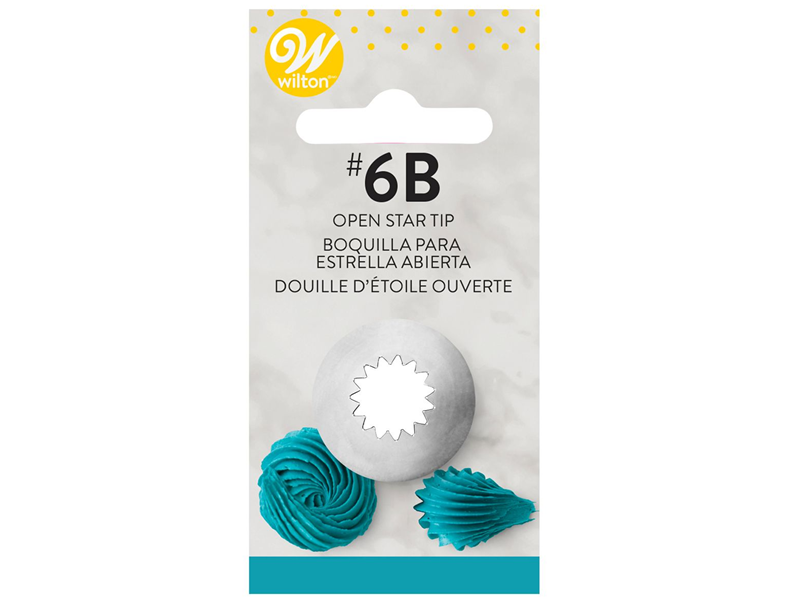 Wilton Decorating Tip #6B Open star Carded