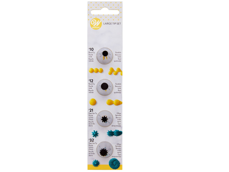 Wilton Decorating Tip Set Large #010, #012, #021