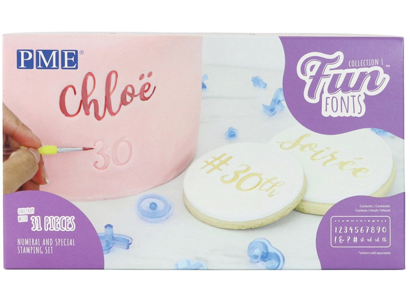 PME Cijfers & Tekens Stempelset Fun Fonts - Collectie 1