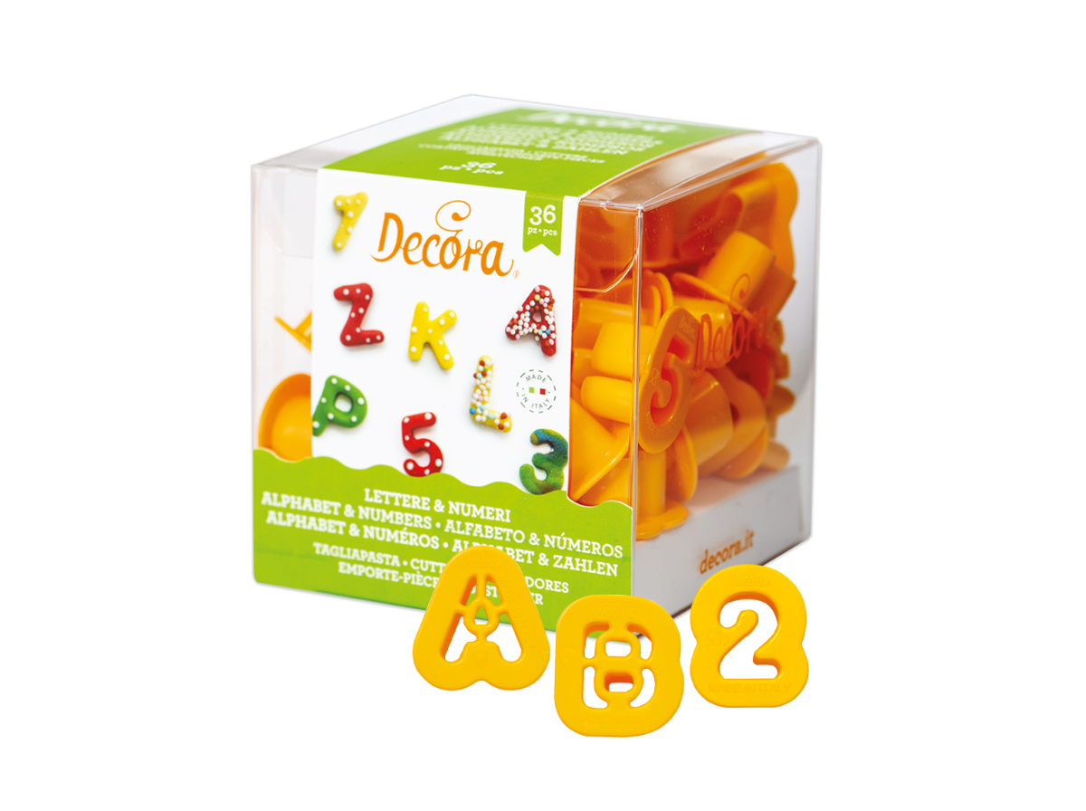 Decora Koekjes uitstekers Letters & Nummers 36st.
