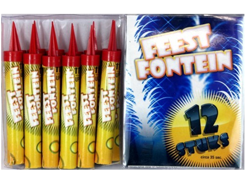 Vuurwerk Feestfontein met voetje Zilver 35sec per stuk**
