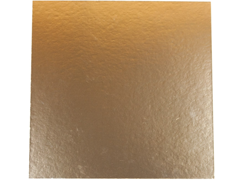 Taartkarton Vierkant Goud/Zwart - 16 x 16 cm