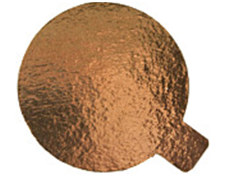 Taartkarton met lip Rond Goud - 8 cm