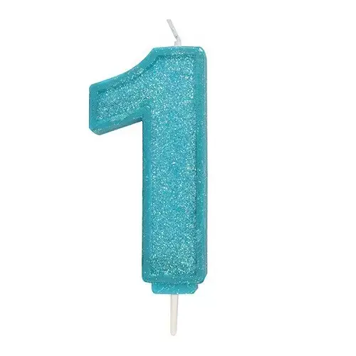 Taartkaars Cijfer 1 Blauw Culpitt