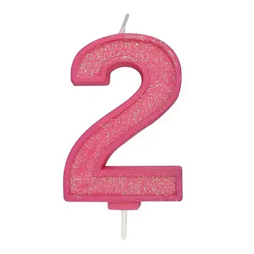 Taartkaars Cijfer 2 Roze Culpitt