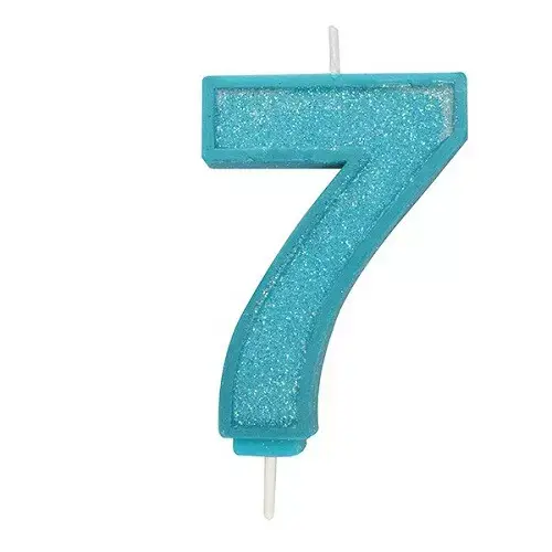 Taartkaars Cijfer 7 Blauw Culpitt