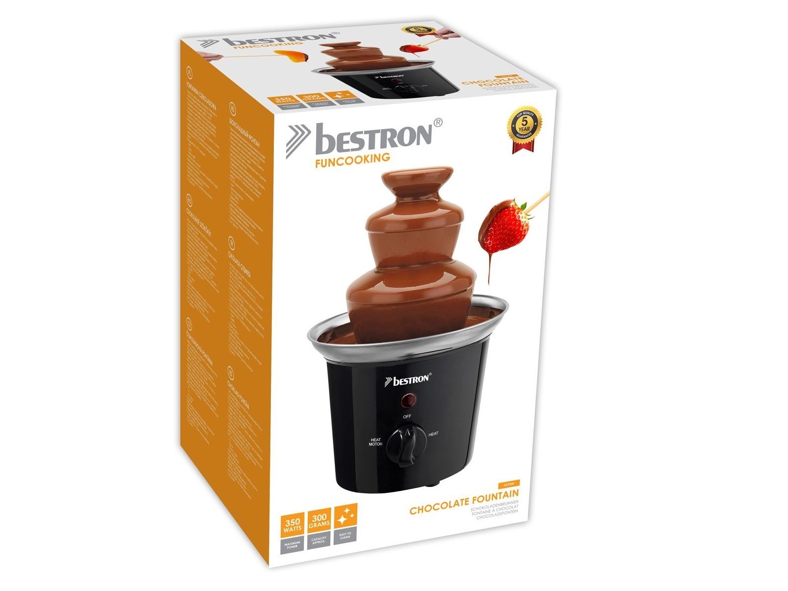 Bestron Chocolade Fontein 60W - Zwart
