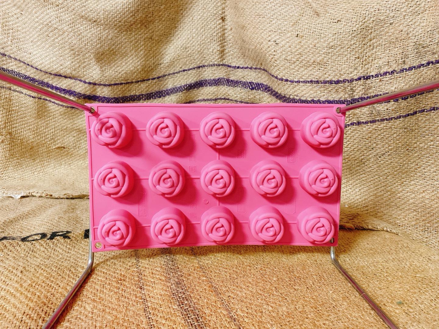 Siliconen bakvorm mini roos 15x