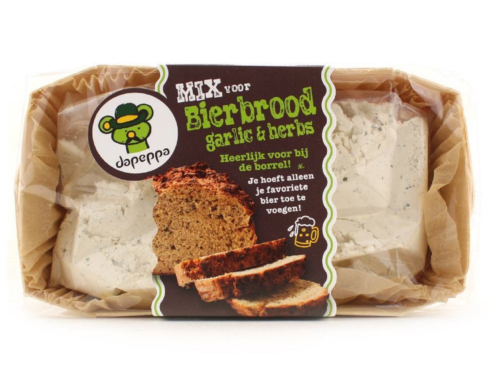 Dapeppa Bierbrood Garlic & Herbs 400gr.
