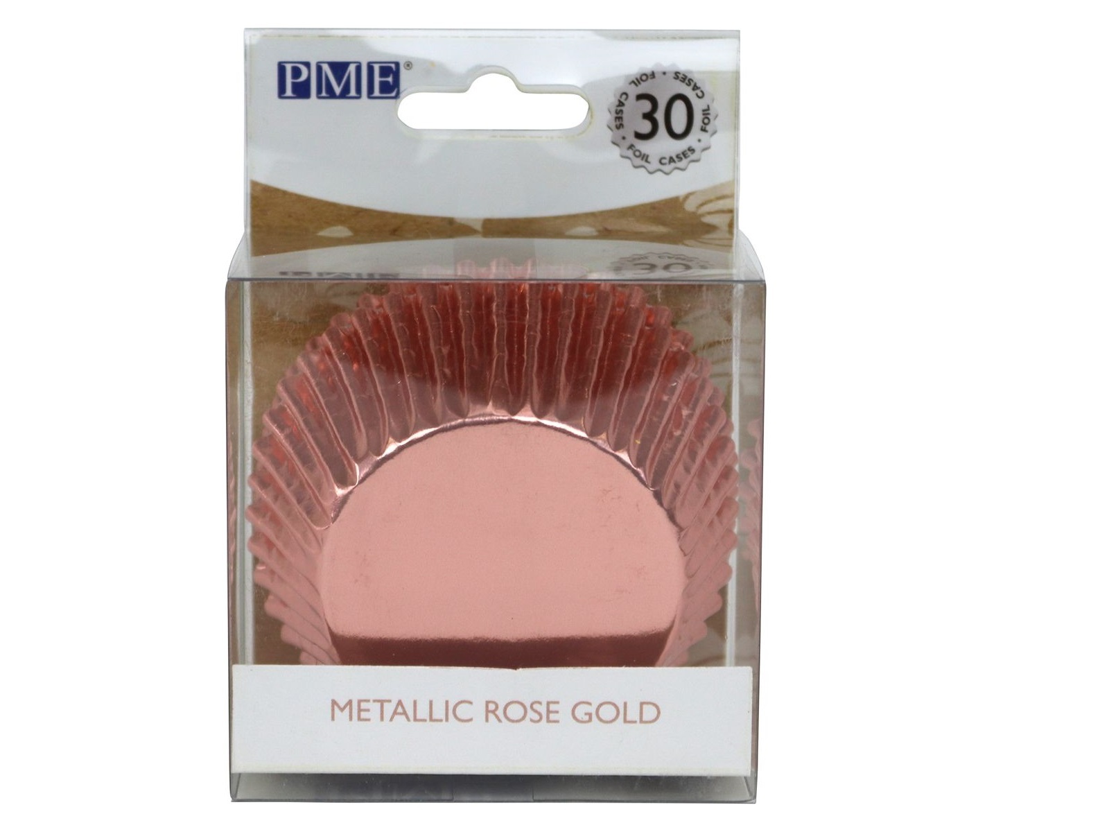 Cupcake cups metallic rosé goud 30 stuks PME