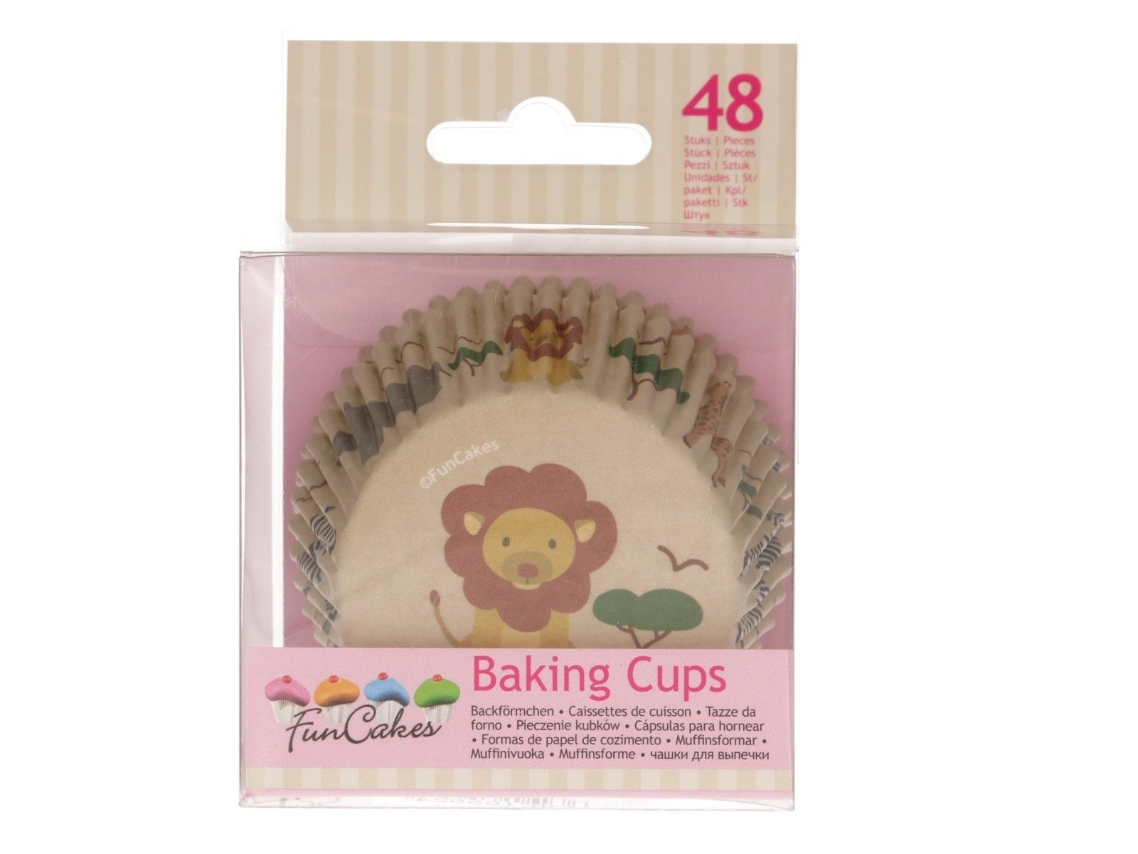 Cupcake cups safari dieren 48 stuks FunCakes