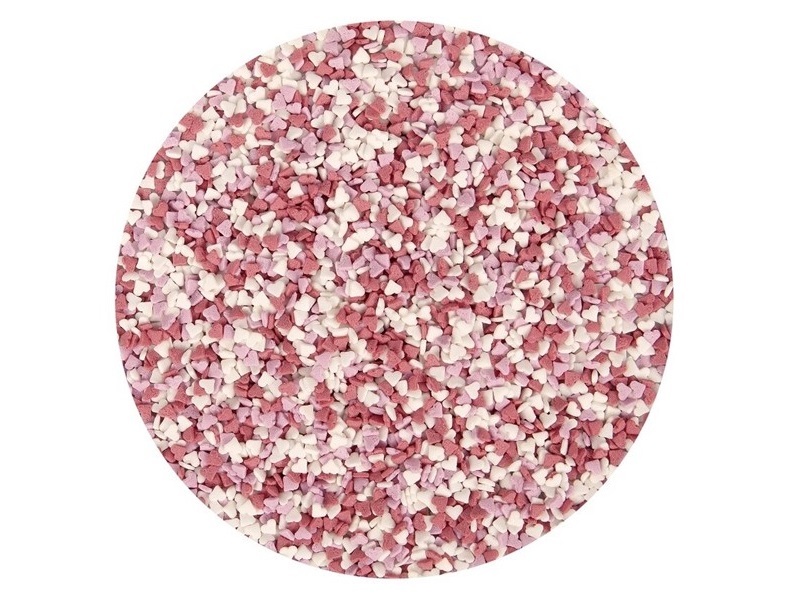 Suikerdecoratie Hartjes Rood-Roze-Wit - 45 gram