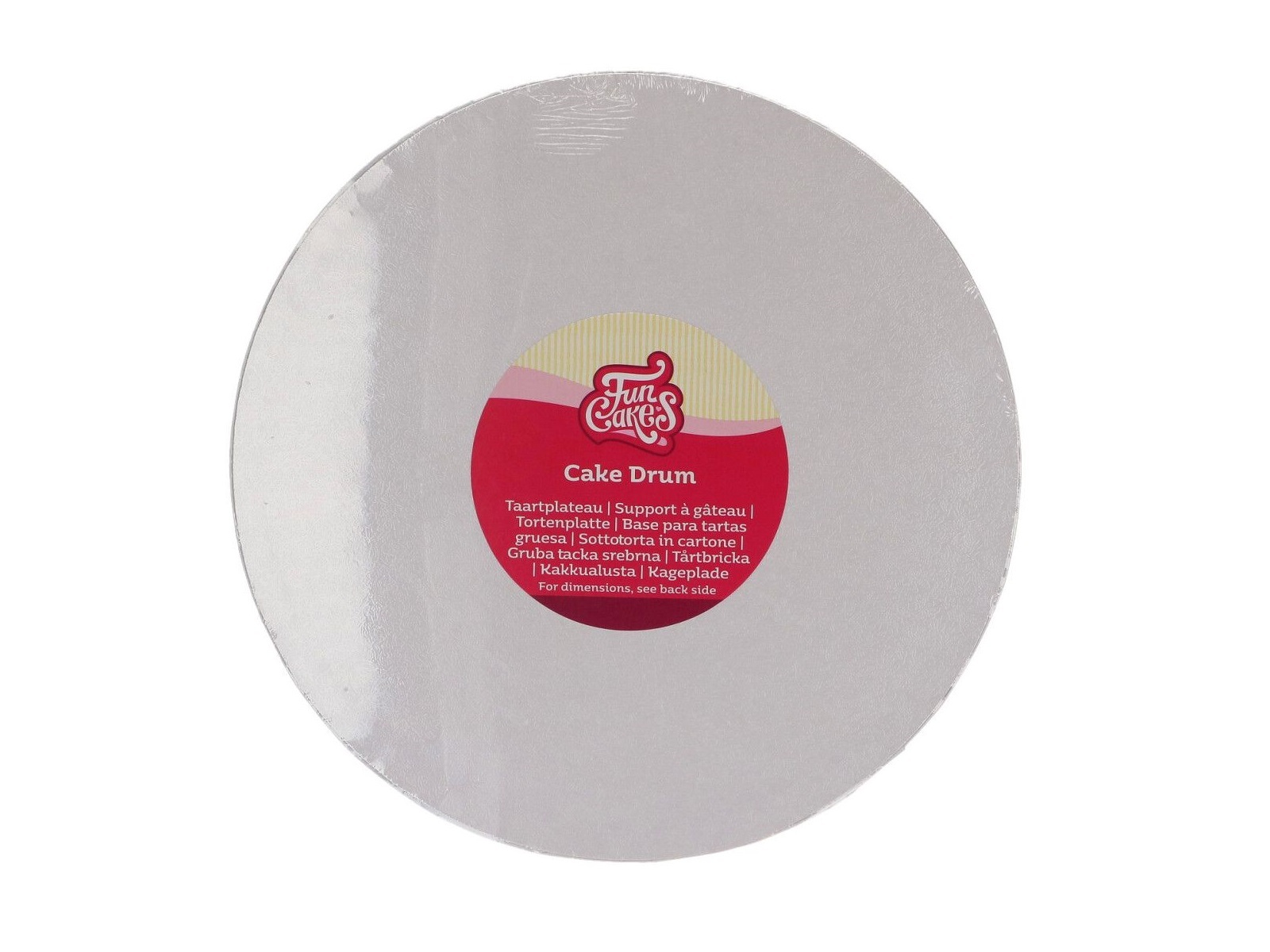 Cake Drum Rond Wit - 25 cm
