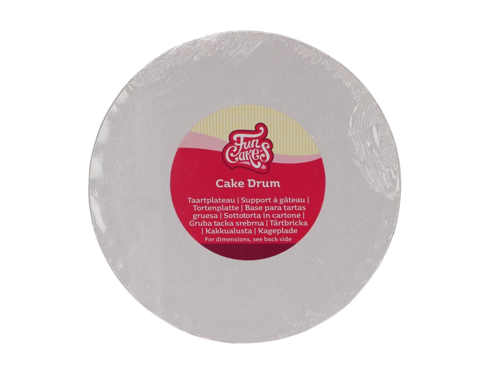 Cake Drum Rond Wit - 20 cm