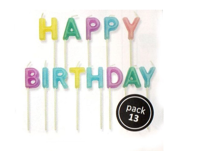 PME Taartkaars Happy Birthday Pastel**
